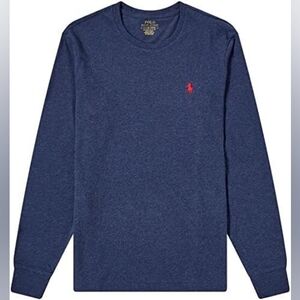 Polo Ralph Lauren Men's Crew Neck Long Sleeve Tee Navy Heather Size X-Large xl